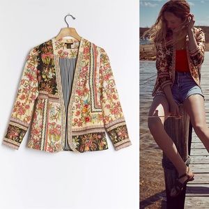 Anthropologie Lula Embroidered Blazer New 1X